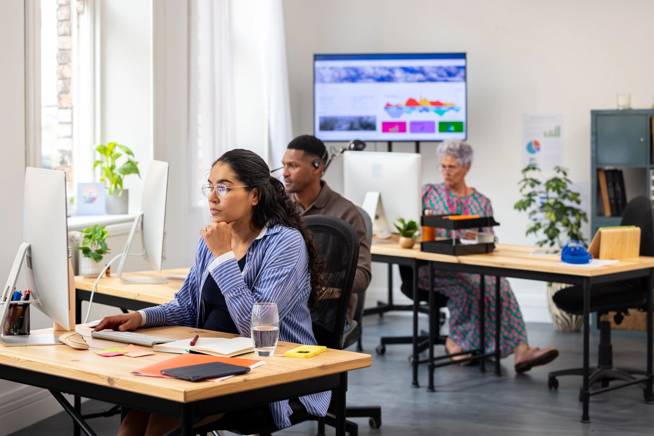 Professional client portrait in office setting